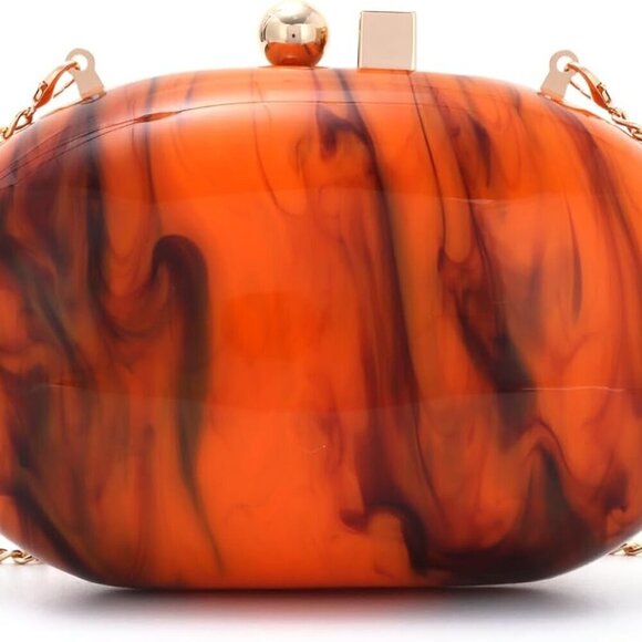 Acrylic Clutch Purse for Women Marble Shell Evening Bag Party Accessories